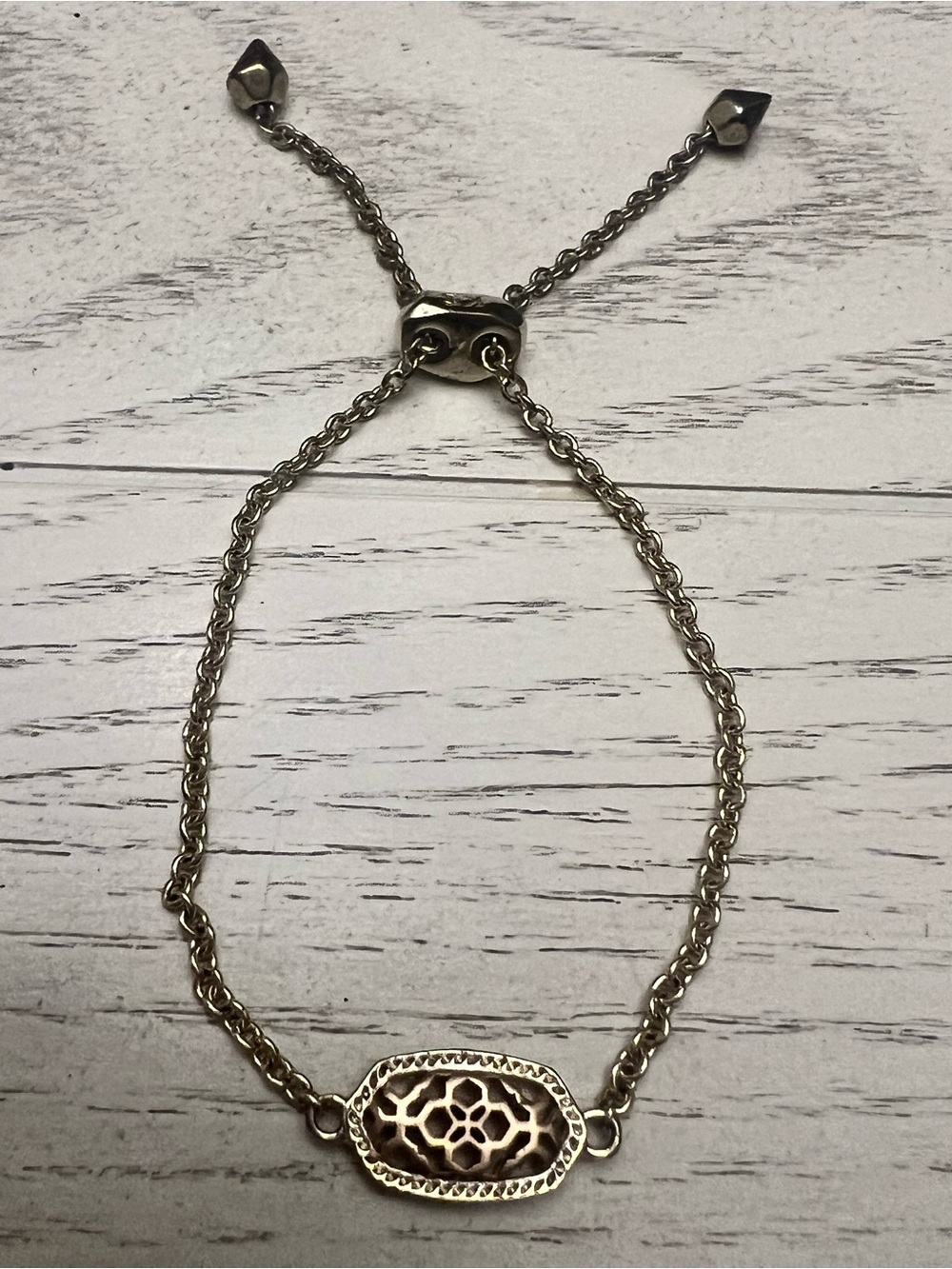 Kendra Scott Adjustable Gold Tone Filigree Bracelet